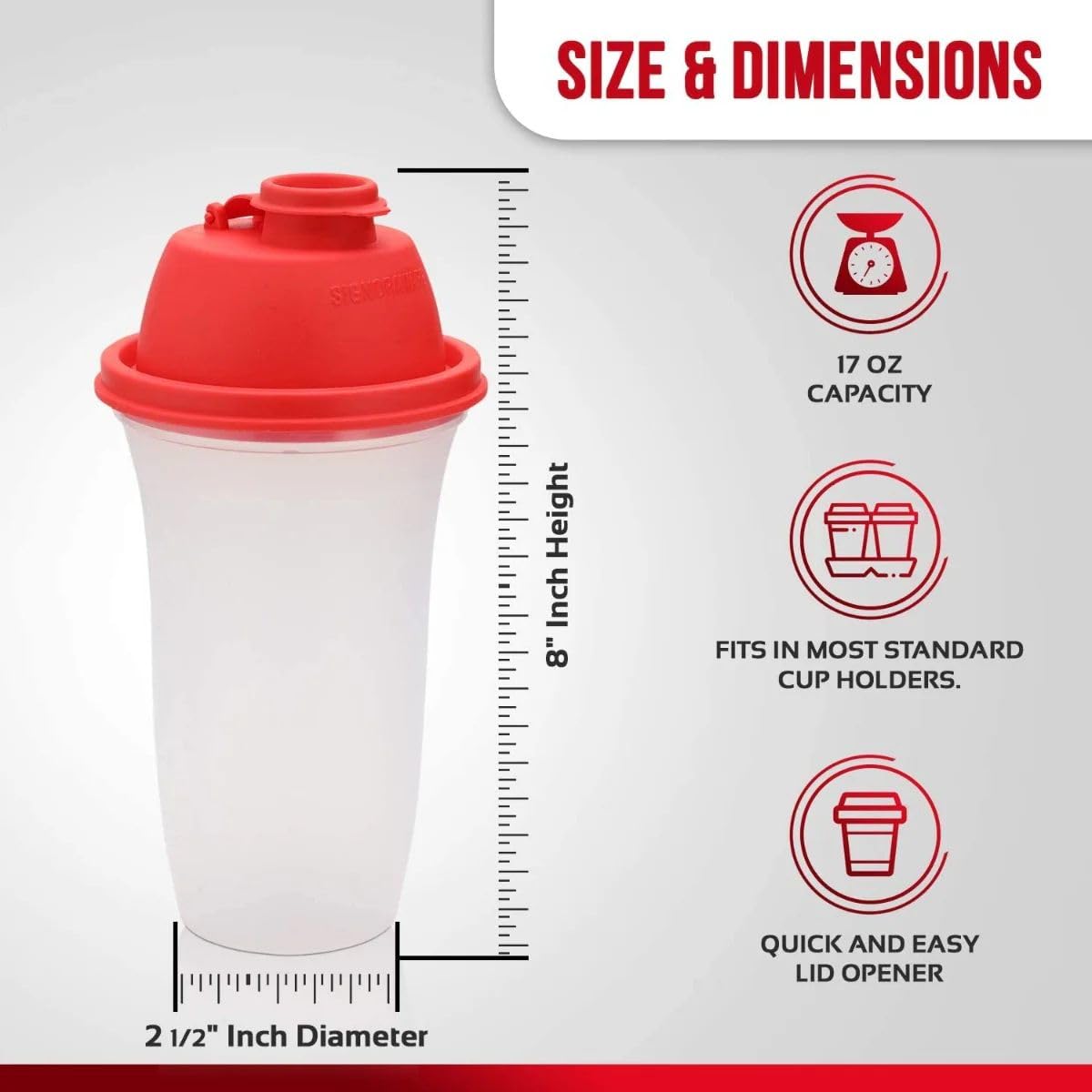 SIGNORA WARE Shake N Shake 500ml Shaker Rot