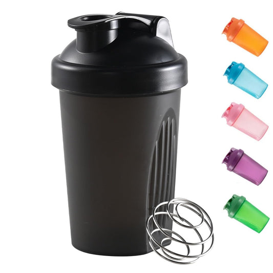 Shaker Flasche 400ml für Gym Protein Mixer Schwarz
