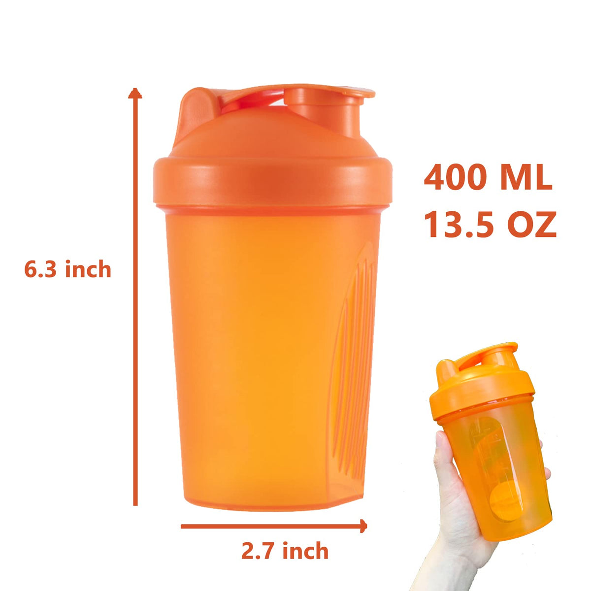 YAYAYOUNG Eiweiß Shaker 400ml auslaufsicher Sieb