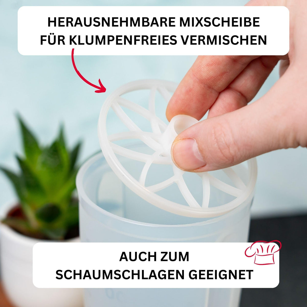 Westmark Mixbecher 500ml mit Mixscheibe Blau