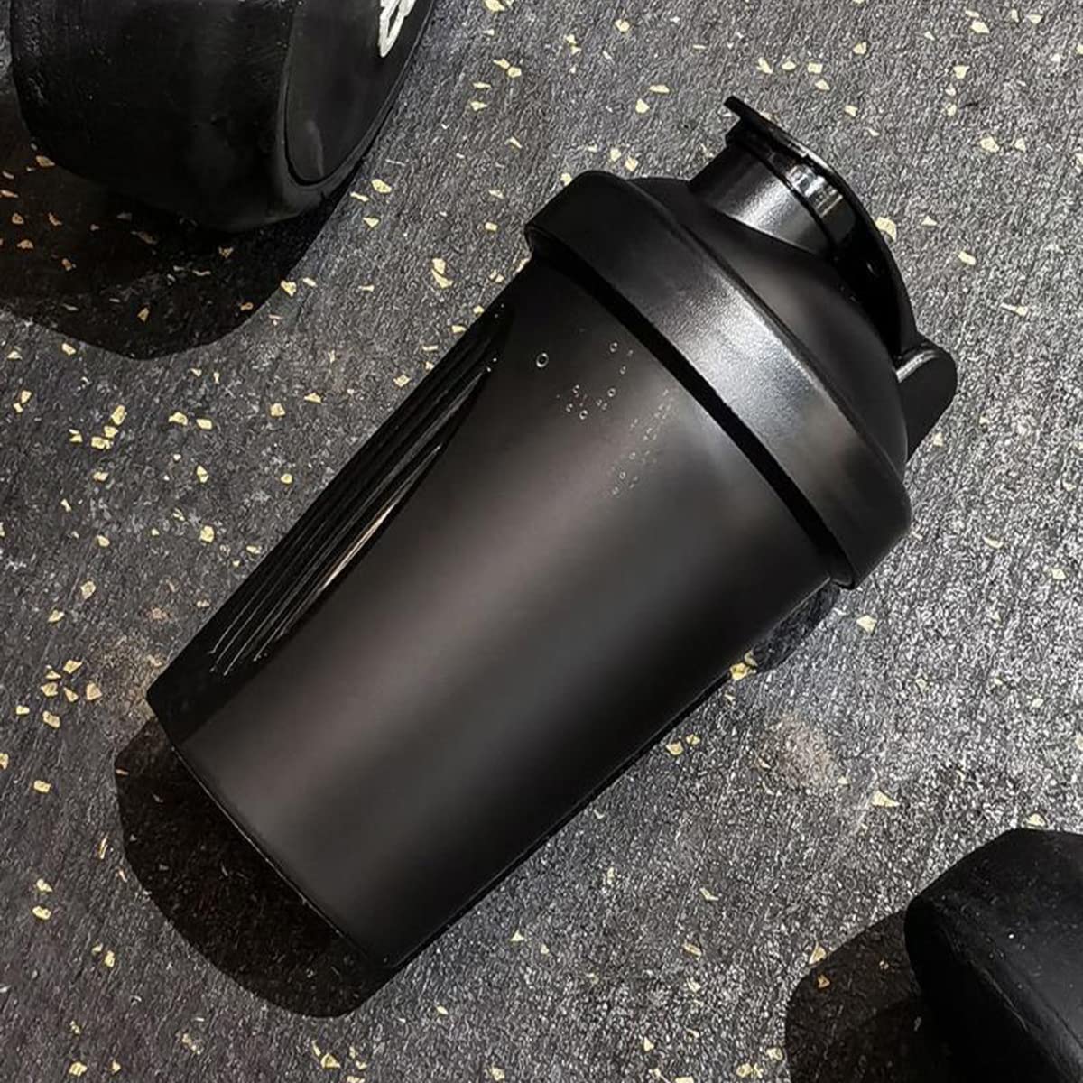 Shaker Flasche 400ml für Gym Protein Mixer Schwarz