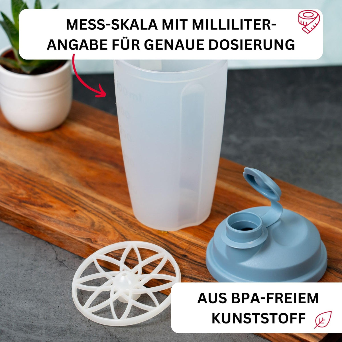 Westmark Mixbecher 500ml mit Mixscheibe Blau
